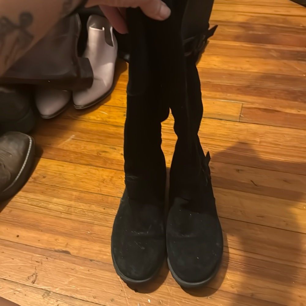 Sammy black leather boots